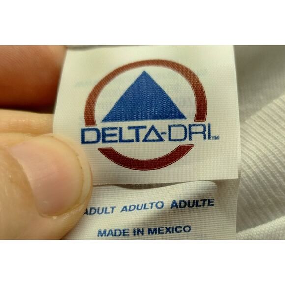 Lot of 3 NEW Delta-Dri Men's Size L Solid White T-Shirts Plain Blank Workwear - Picture 3 of 4